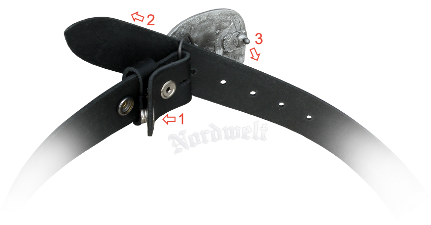 Wechselgürtel für Wikinger Gürtelschnallen Buckles, Lochgürtel aus Leder für Wechselschnallen