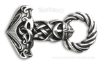 Gürtelschnalle mit Thorhammer Thors-Hammer Mjölnir Wikinger Gürtelschließe, Buckle