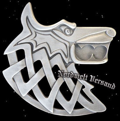 Wolf Gürtelschnalle Fenriswolf  Gürtelschließe Fenris Buckles Lokis Sohn