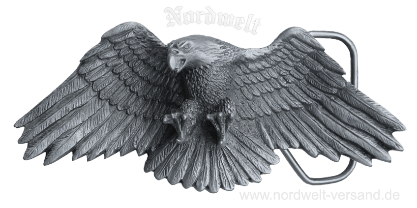 Gürtelschnalle Adler im Angriff, Symbol des Widerstandes und der Erhebung