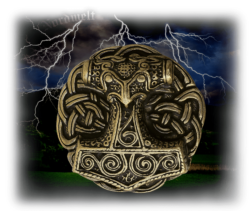 Thorhammer Throshammer Gürtelschnalle Mjölnir Mjöllnir Mjolnir Mjölner Mjølner Mjölnar Zermalmer Thor-Hammer 