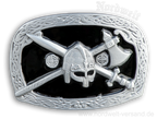 Gürtelschnalle mit Wikinger-Motiv (Helm, Streitaxt, Schwet) Gürtelschließe, Buckle