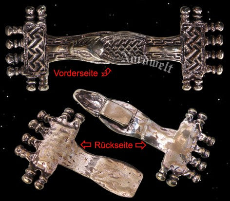 Fränkische Bügelfibel Beschlag Verschlussriegel aus Bronze Fibel Merowinger 