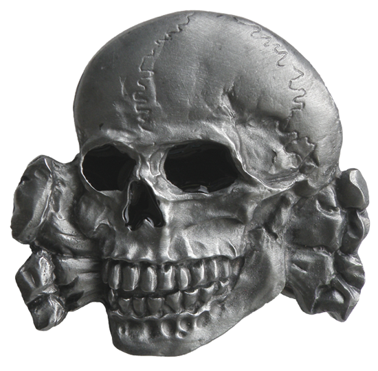 Gürtelschnalle "Freund Hein", Totenkopf Gürtelschließe