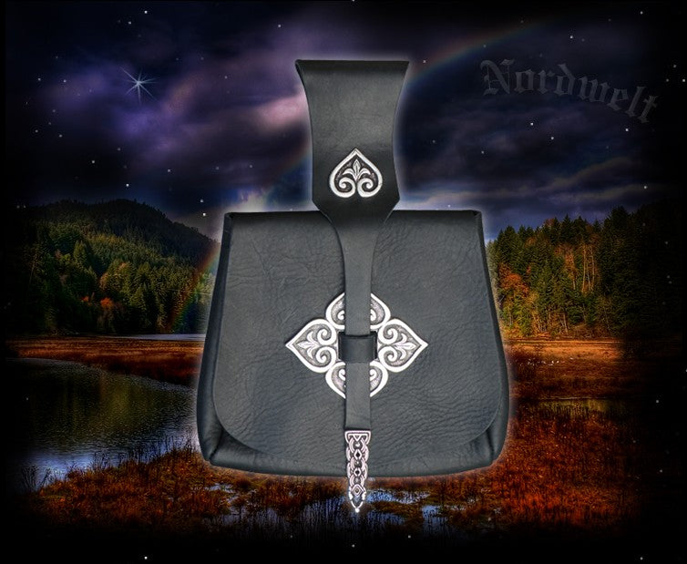 Birka Wikingertasche mit Beschlägen Mittelalter Gürteltaschen Tasche Wikinger Larp Reenactment