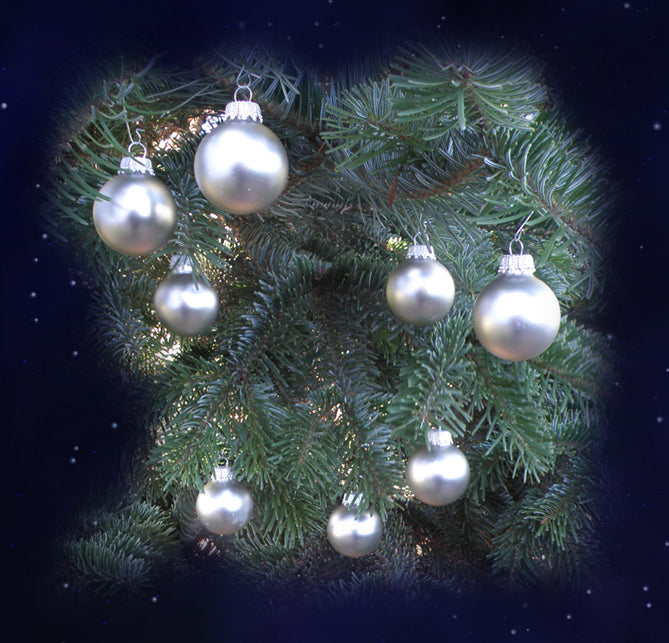 Julbaum Kugeln Weihanchtsbaum Kugel antik silber aus Glas heidnische Julfeier Brauchtum