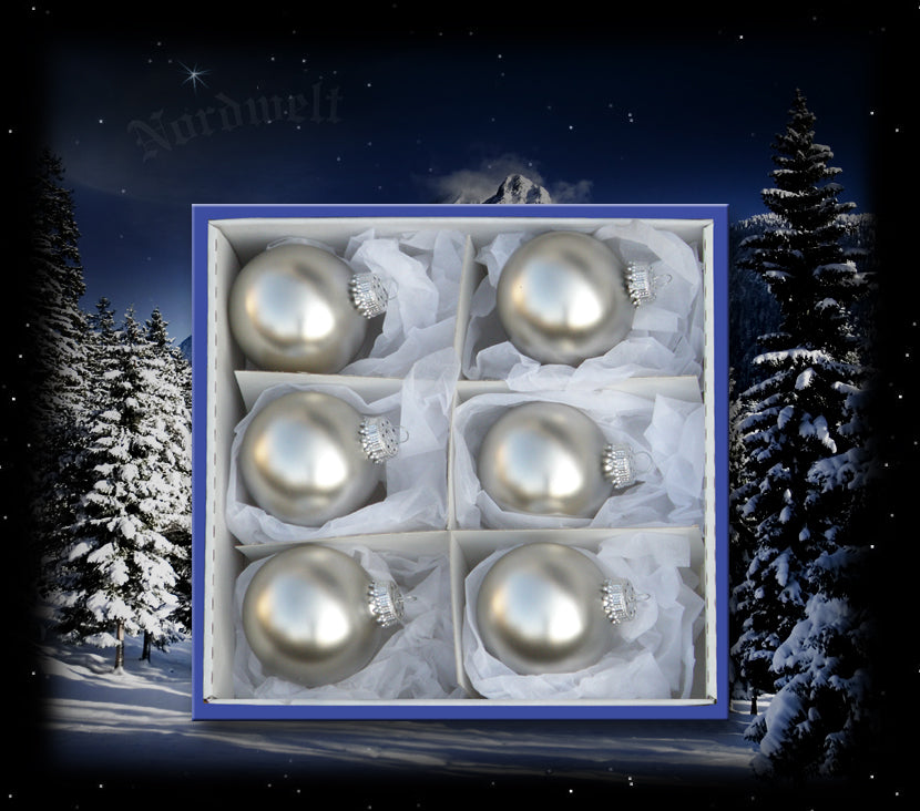 Julbaum Kugeln antik silber Weihnachtsbaumkugeln für heidnische Weihnachtsfeier Brauchtum