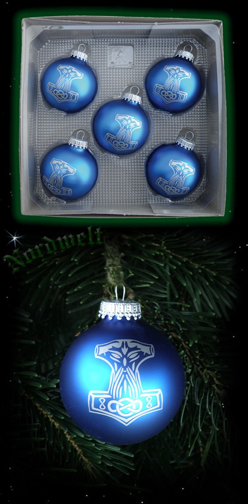 Thorhammer Weihnachtsbaumkugeln Baumschmuck Julbaum Thors-Hammer