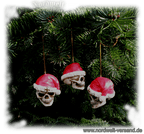 Weihnachtsbaumkugel Santa is dead Totenkopf Totenschädel Weihnachtsbaum Schmuck Julbaum