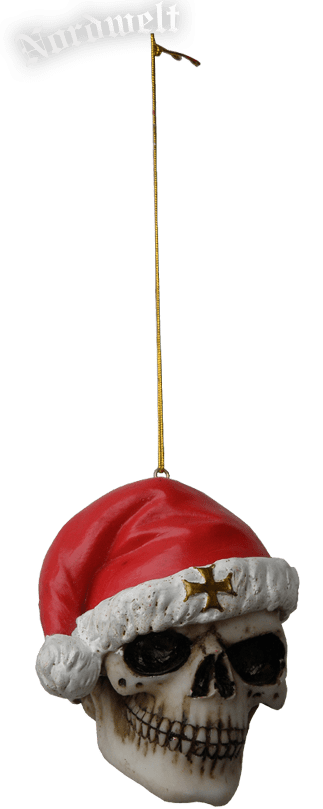 Weihnachtsbaum Kugel Santa is dead Totenkopf Totenschädel Weihnachtsbaumkugel 