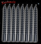 schwarze gothic Kerzen Spieralkerzen gotische Dochtkerzen Gotik
