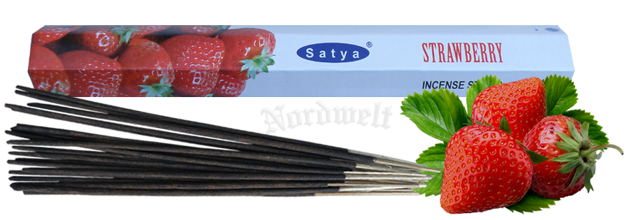 Räucherstäbchen Erdbeere Strawberry Satya Räucher- Stäbchen Duft Erdbeeren