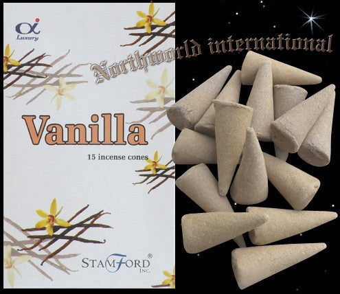 Räucherkerzchen / Räucherkegel Vanille Räucherhütchen Vanilla Stamford Räucher- Hüte