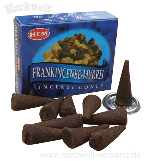 Räucherkegel Olibanum Myrrhe Weihrauch räuchern HEM Myrre / Frankincense Myrrh 