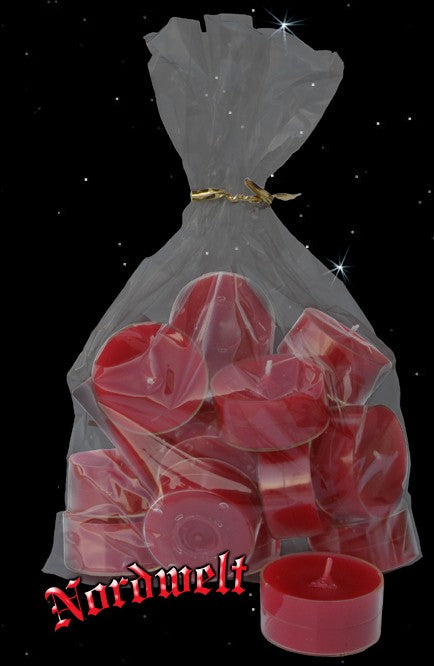 rote Teelichter transparent PE durchsichtig Acryl-Cup