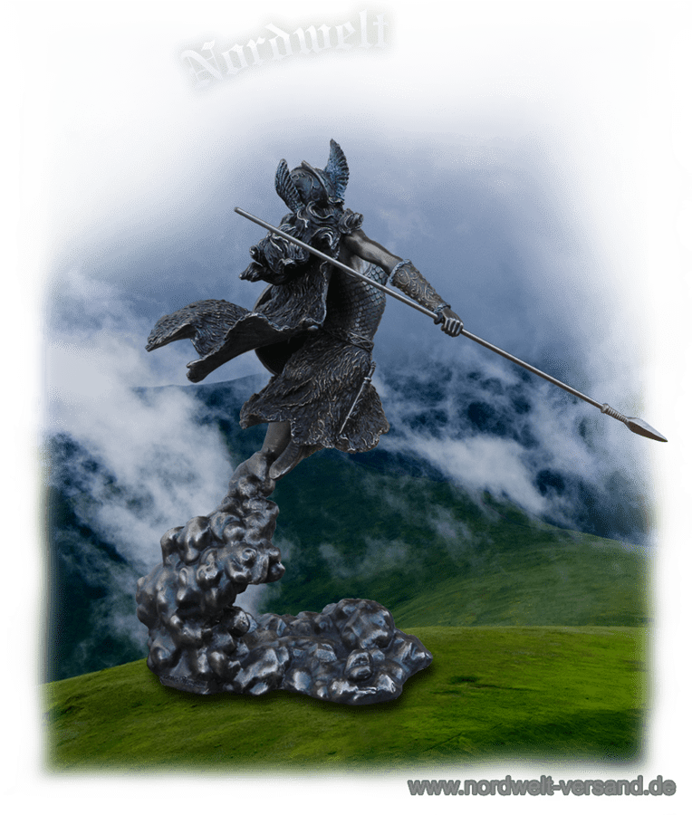 Walküre Figur Skulptur Schlachtjungfer Schildjungfer Bronzefigur Statue bronziert