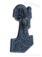 Thorhammer Relief Bild Wanddekoration mit Thors-Hammer und Widderkopf