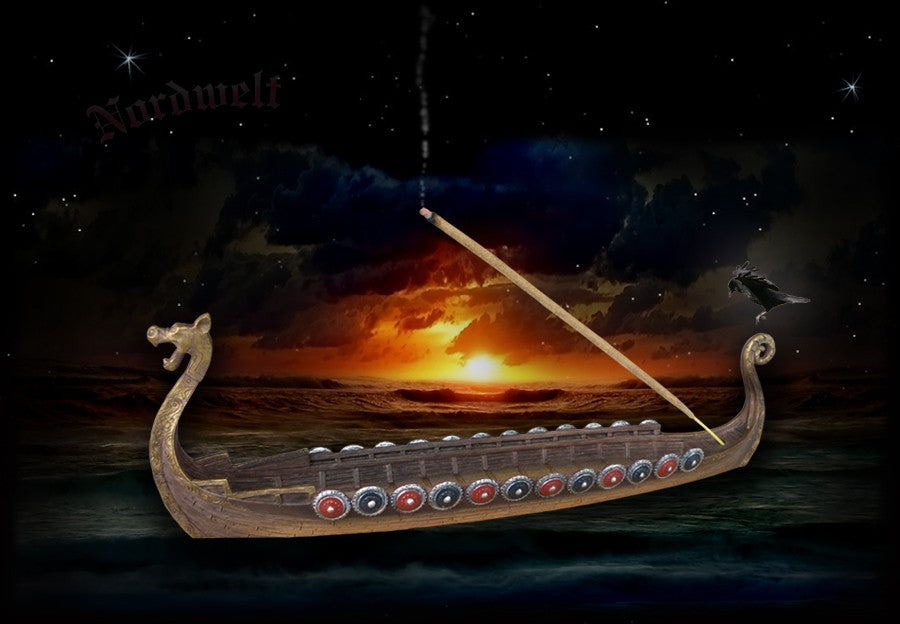 Wikingerschiff Räucherstäbchenhalter Schiff der Wikinger Langboot Räucherstäbchen- Halter