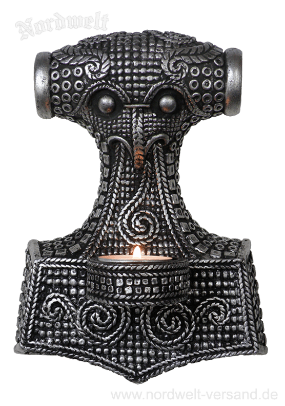 Thorhammer  Wanddekoration Teelichthalter Thors Hammer Mjölnir Kerzenhalter Mjölnir