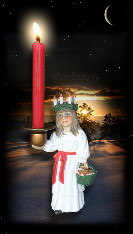 Kerzenhalter Weihnachten Julfest Lichtgöttin Lucia Brauchtum Skandinavien Lichtfest