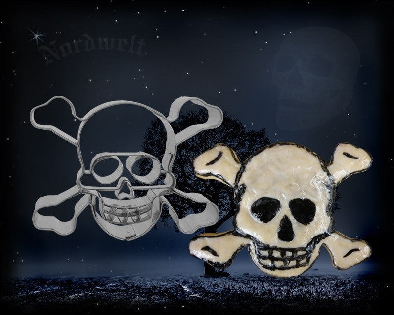 Gothik Biker Totenkopf Teigform Kekse backen Ausstecher Piraten Symbol