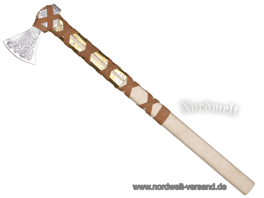 Mammen- Axt von Jütland Streitaxt mit Eschenholzgriff Wikingerasxt Dänemark