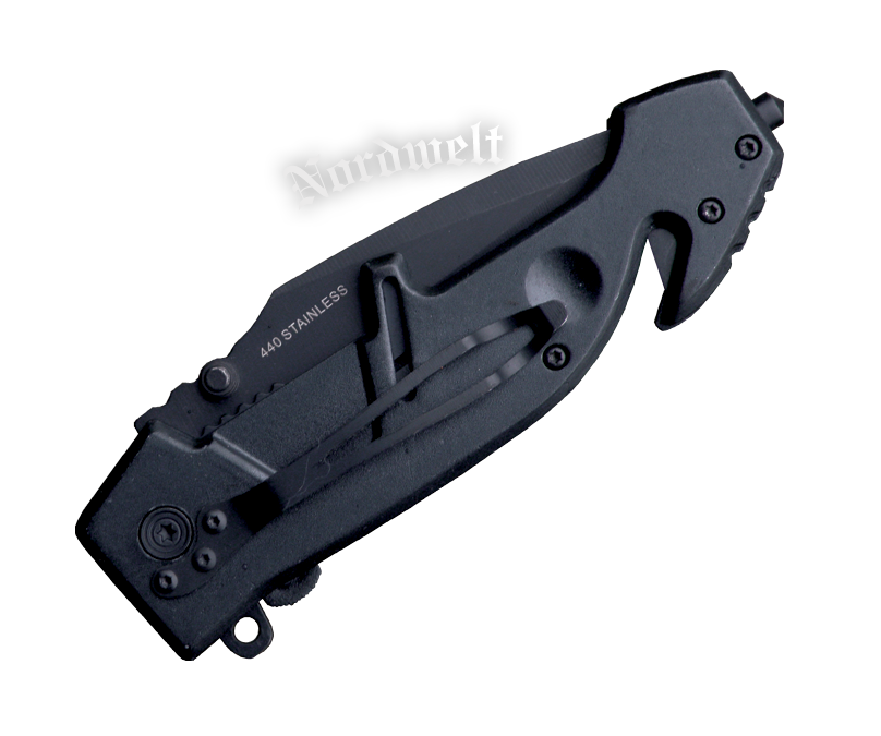 Rettungsmesser Einhandtaschenmesser BlackField Crossfire Notfallmesser für Krisenzeiten