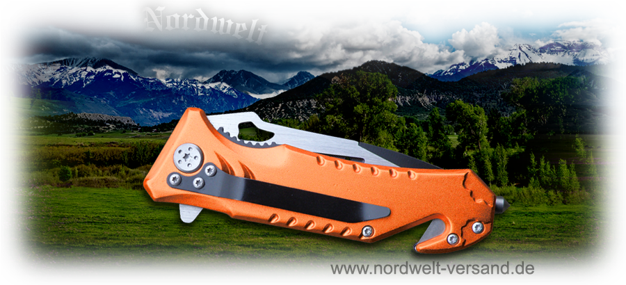 Rettungsmesser Rescue Messer mit Gurtschneider und Glasbrecher