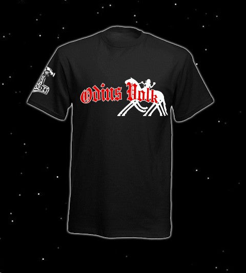 Odins Volk T-Hemd T-Shirt Bekleidung Heiden Pagan Asatru Odin auf Sleipnir Thorhammer Thors Hammer