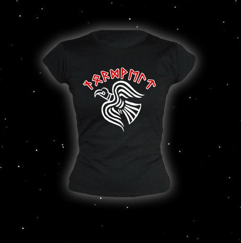 T-Hemd mit Runen T-Shirt Runenschrift und Wikinger- Adler  Frauen Oberbekleidung Wikingeradler 