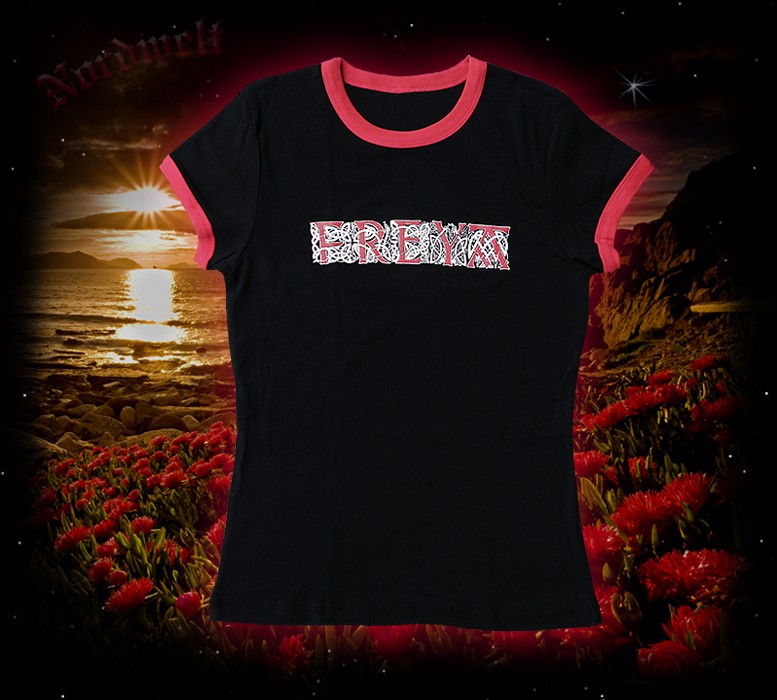 T-Hemd mit Aufdruck Freya, T-Shirt Brustdruck Motiv germanische Mythologie