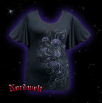 Gothik Bluse T-Shirt Girli, schwarz Rose gothic 