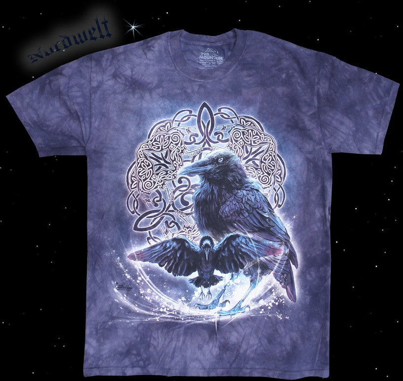 T-Hemd Odins Raben Pagan T-Shirt mit Hugin und Munin Asatru Bekleidung