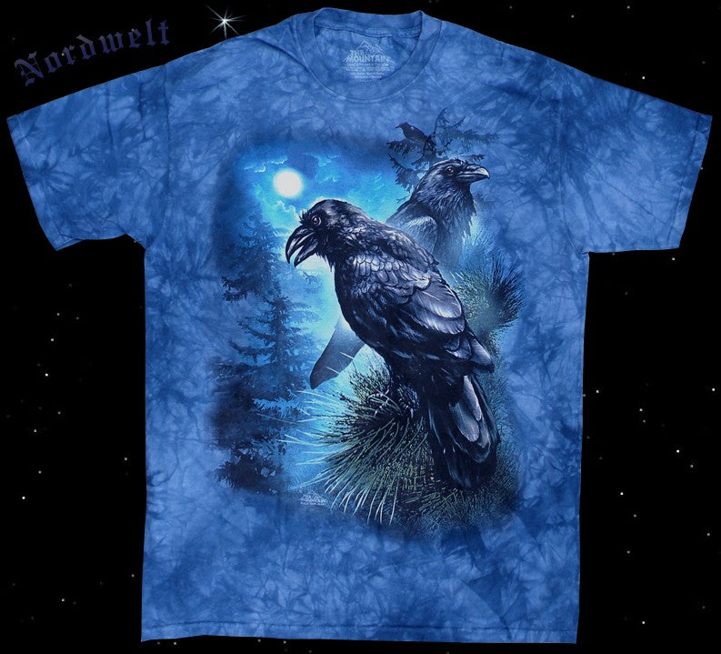T-Hemd Odins Raben in Midgards Wald Pagan T-Shirts mit Hugin und Munin  