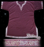 Tunika bordeaux-rot  XL, kurze Arme Mittelalter Tuniken 