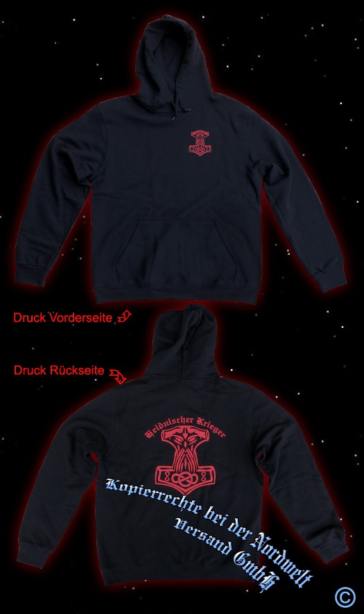 Pagan Kapuzenpullover Heidnischer Krieger Asatru heidnische Bekleidung Pullover