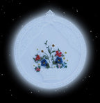 Fensterbild mit Frühlingsblumen, Frühlingsmotiv Ostara Brauchtum Kultgegenstände Jahreskreisfest