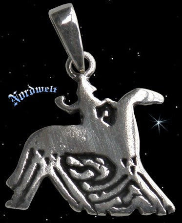 Odin auf Sleipnir silber Anhänger Bildstein von Tjängvide aus Gotland Wodan Wotan