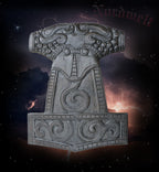Thorhammer Holz schnitzerei Thorshammer Mjölnir Handarbeit Wandrelief Wandbild
