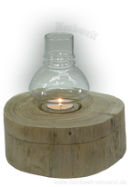 Windlicht Holzdose Teelichthalter Garten Balkon Terrasse Camping Kerzenhalter, mittelalterlich Dose