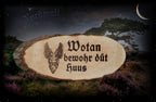 Wandbild Wotan Wandrelief Holz Wodan Göttervater Odin
