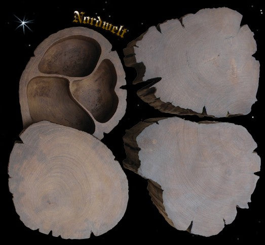 mittelalterliche Holzschale aus Stammholz Schale mit drei Fächern 