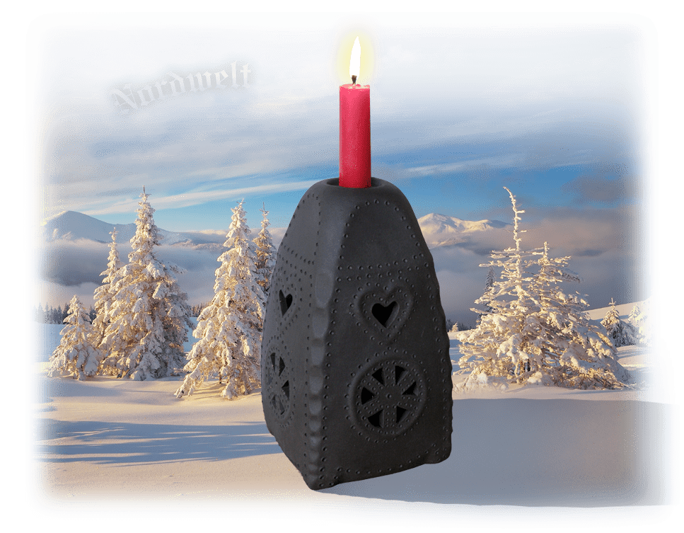 dunkelbrauner Julleuchter Brauchtum zur Julzeit und Sonnenwende