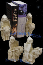 Wikingerkrieger von Lewis, Wikinger auf Pferd Polyresin Figur 