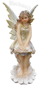 Figur Elfe "Goldmarie" Naturgeister Statue Skulptur Skulptur mit Blumenkorb