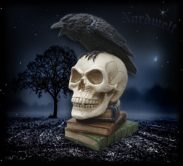 Odins Rabe Bücher Polyresin Kunststein Wodan Wotan Raben 