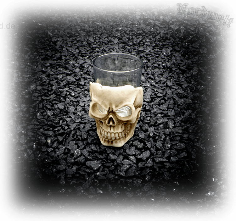 Schnapsglas Totenkopf  Totenschädel Likorglas Skull 