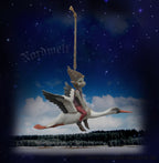 Fabelwesen Pixie Storch Polyresin Dekoration Kinderzimmer