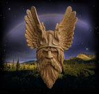 Kopf Wandbild Wodan Wotan Odin Wandrelief der Göttervater