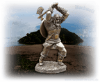 Nordmann mit Streitaxt Figur Statue Krieger Polyresin Wikinger